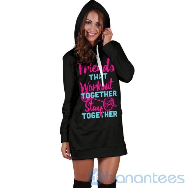 Friends That Workout Together Hoodie Dress For Women Product Photo
