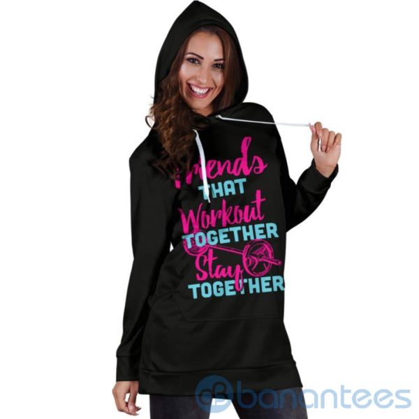 Friends That Workout Together Hoodie Dress For Women Product Photo