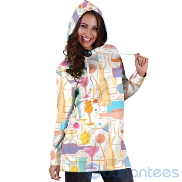 Funky Wine Hoodie Dress For Women Product Photo