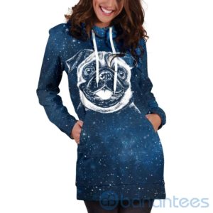 Galaxy Pug Hoodie Dress For Women Product Photo