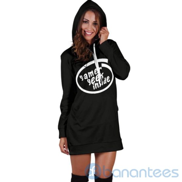 Gamer Geek Spoof Hoodie Dress For Women Product Photo