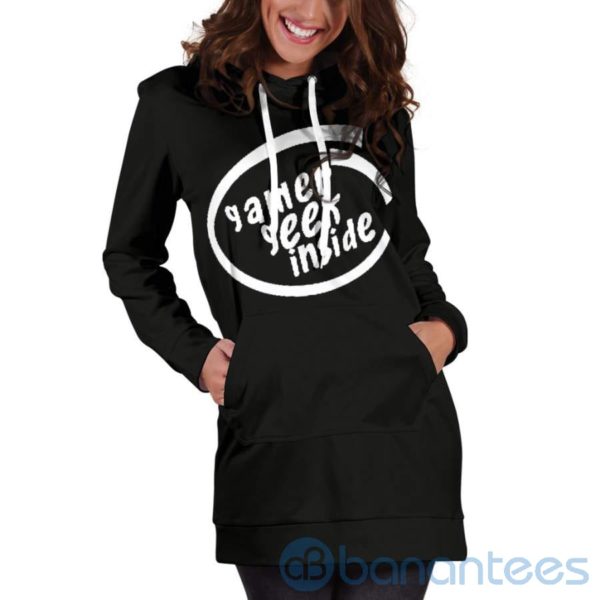 Gamer Geek Spoof Hoodie Dress For Women Product Photo