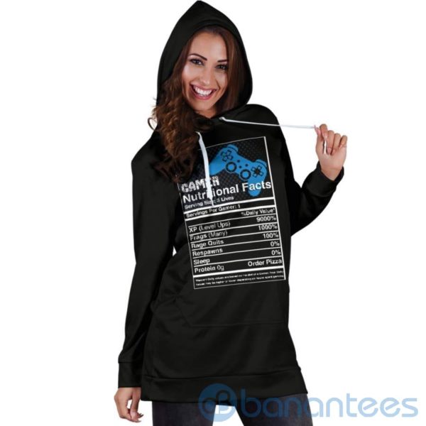 Gamer Lover Nutrition Hoodie Dress For Women Product Photo