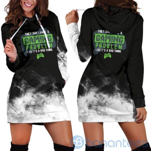 Gaming Problem Game Lover Hoodie Dress For Women Product Photo