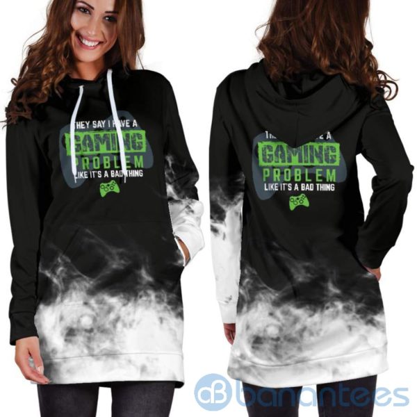 Gaming Problem Game Lover Hoodie Dress For Women Product Photo