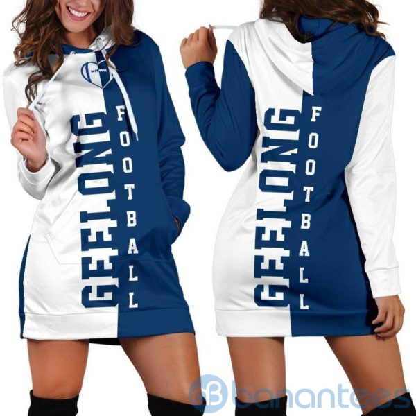 Geelong Football Hoodie Dress For Women Product Photo
