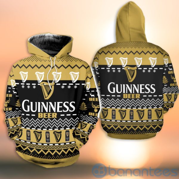 Geinness Beer Ugly Christmas All Over Printed 3D Shirt Product Photo