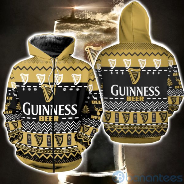 Geinness Beer Ugly Christmas All Over Printed 3D Shirt Product Photo
