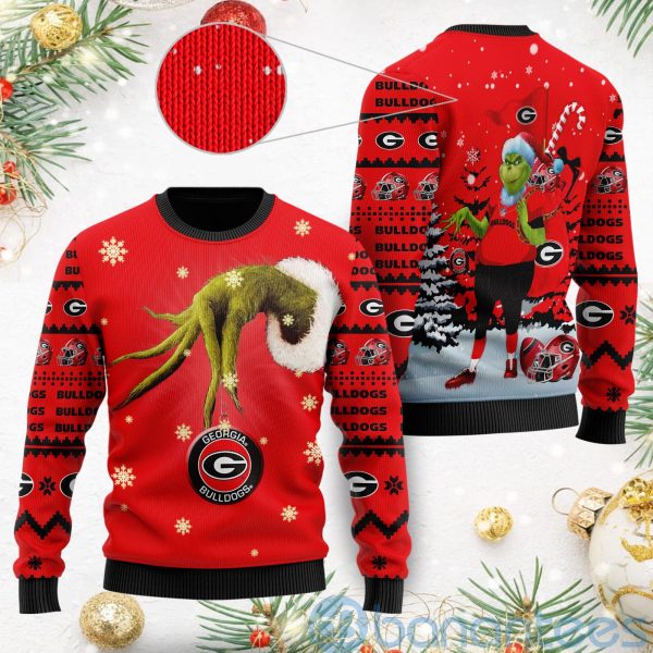 Georgia Bulldogs Team Grinch Ugly Christmas 3D Sweater Product Photo