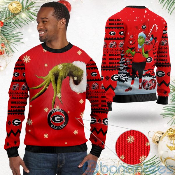 Georgia Bulldogs Team Grinch Ugly Christmas 3D Sweater Product Photo