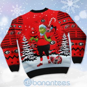 Georgia Bulldogs Team Grinch Ugly Christmas 3D Sweater Product Photo