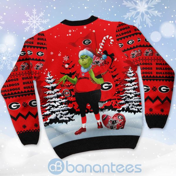 Georgia Bulldogs Team Grinch Ugly Christmas 3D Sweater Product Photo