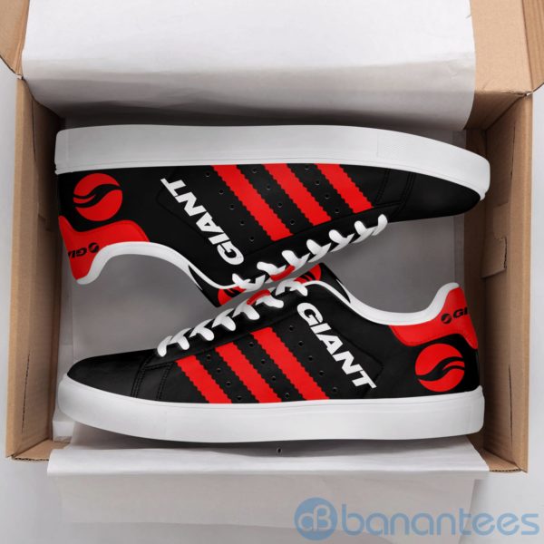 Giant Bicycles Red Striped Black Low Top Skate Shoes Product Photo