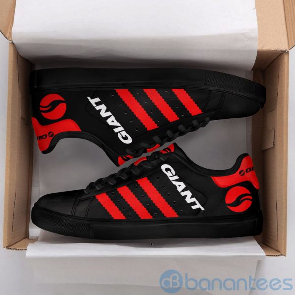 Giant Bicycles Red Striped Black Low Top Skate Shoes Product Photo