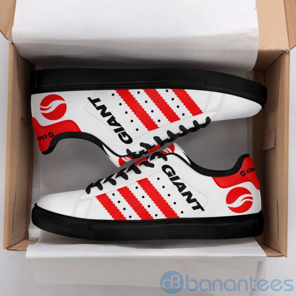 Giant Bicycles Red Striped White Low Top Skate Shoes Product Photo