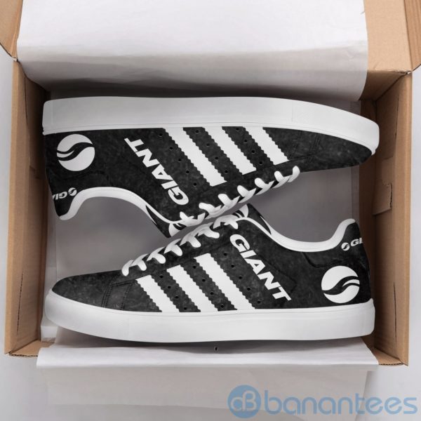 Giant Bicycles White Striped Black Low Top Skate Shoes Product Photo