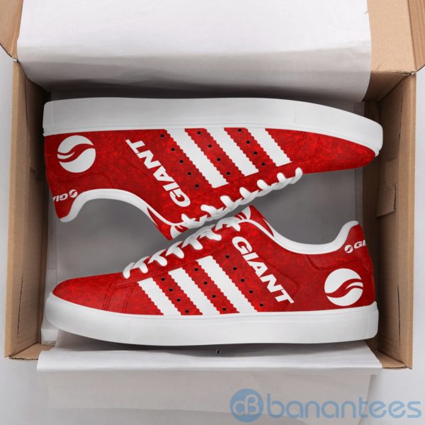 Giant Bicycles White Striped Red Low Top Skate Shoes Product Photo