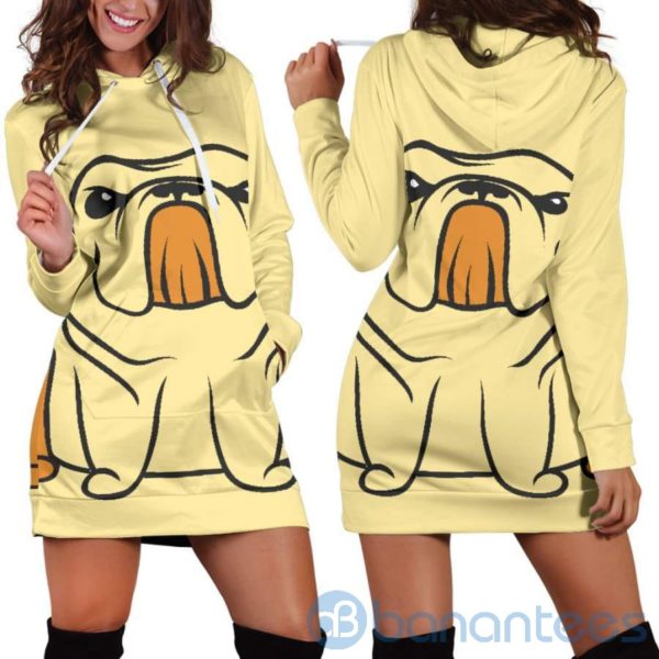 Giant Bull Dog Lover Hoodie Dress For Women Product Photo