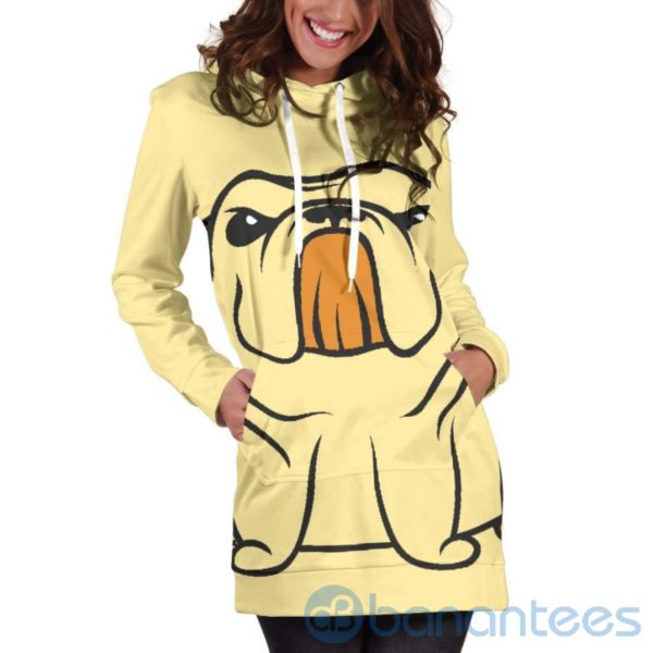 Giant Bull Dog Lover Hoodie Dress For Women Product Photo