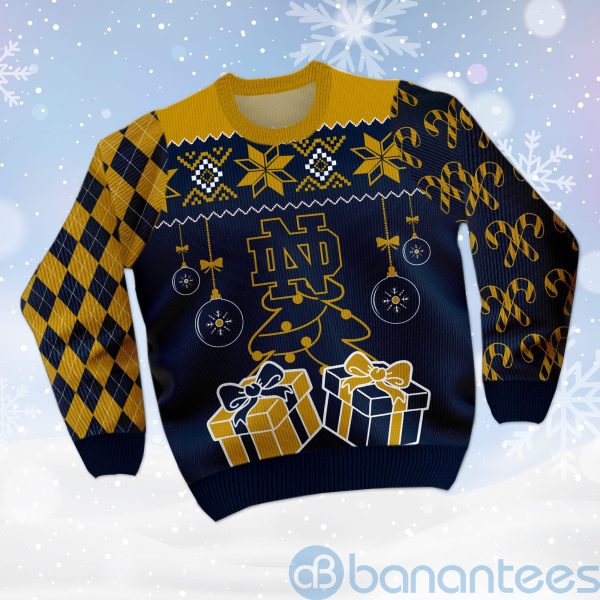 Gift Notre Dame Fighting Irish Funny Ugly Christmas 3D Sweater Product Photo
