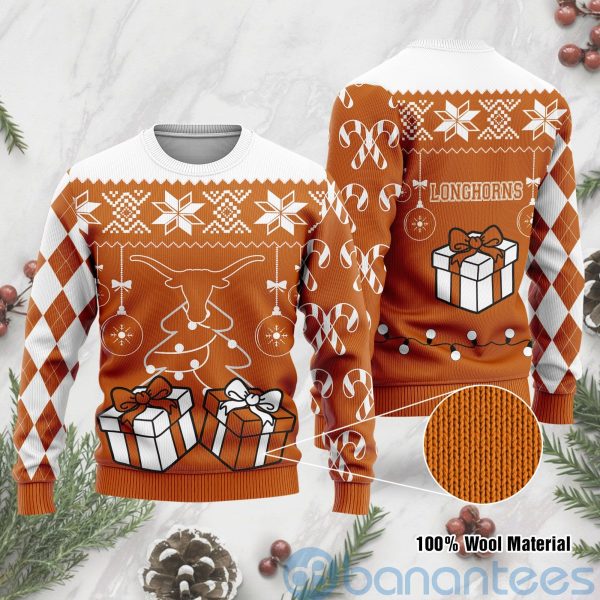 Gift Texas Longhorns Funny Ugly Christmas 3D Sweater Product Photo