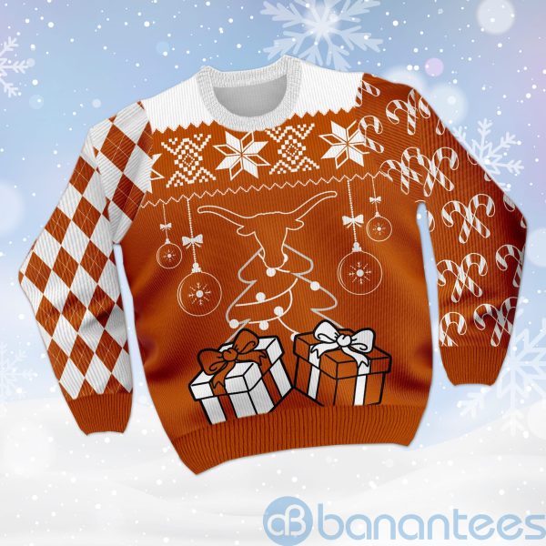 Gift Texas Longhorns Funny Ugly Christmas 3D Sweater Product Photo