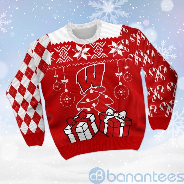 Gift Wisconsin Badgers Funny Ugly Christmas 3D Sweater Product Photo