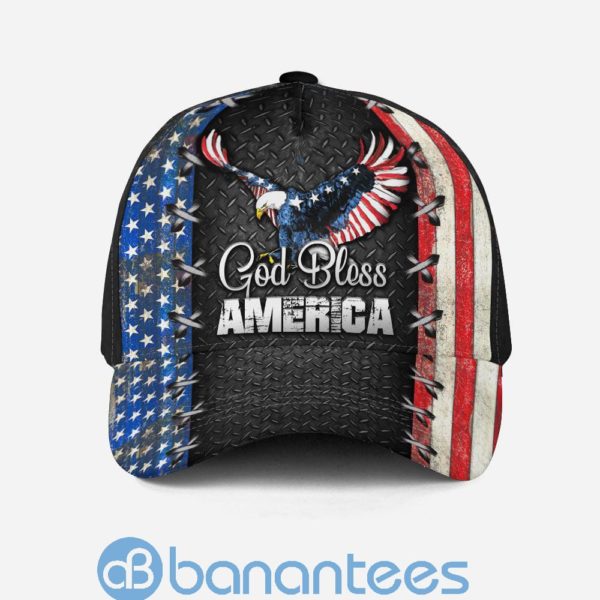 God Bless America All Over Printed 3D Cap Personalized Name Product Photo