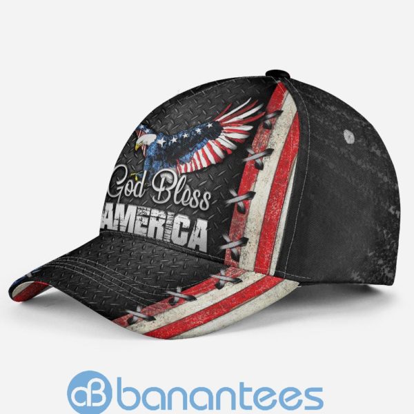 God Bless America All Over Printed 3D Cap Personalized Name Product Photo