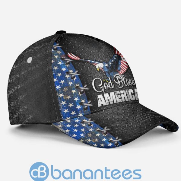 God Bless America All Over Printed 3D Cap Personalized Name Product Photo