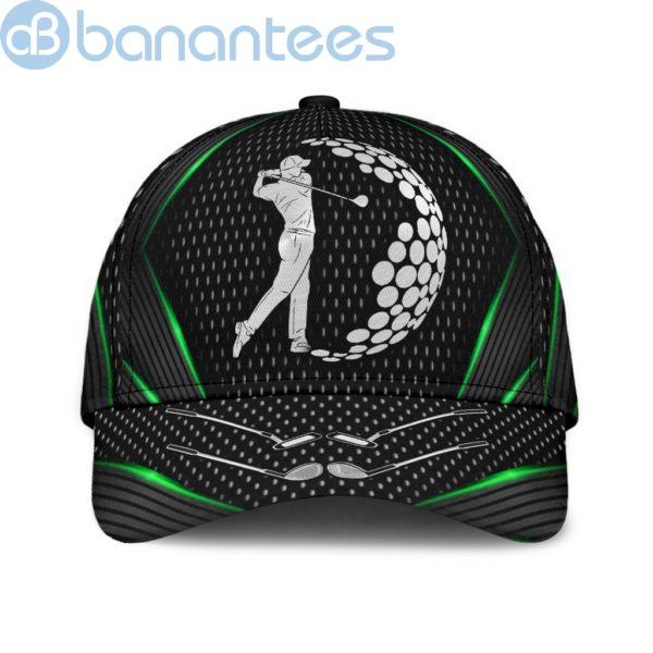 Golf Metal Green Carbon All Over Printed 3D Cap Product Photo