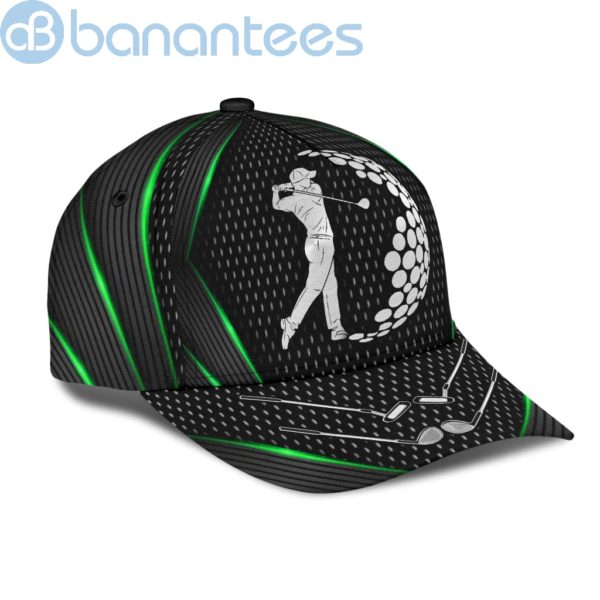 Golf Metal Green Carbon All Over Printed 3D Cap Product Photo