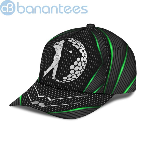 Golf Metal Green Carbon All Over Printed 3D Cap Product Photo