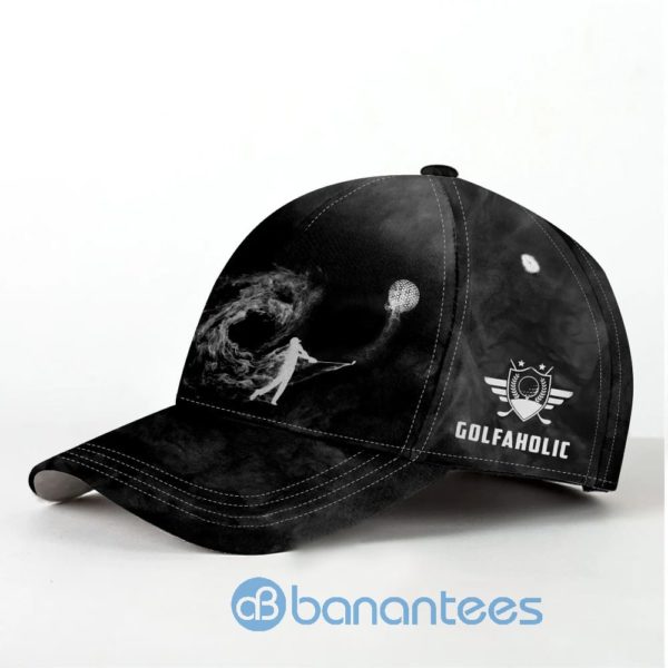 Golfaholic Golfer On Smoke All Over Printed 3D Cap Product Photo