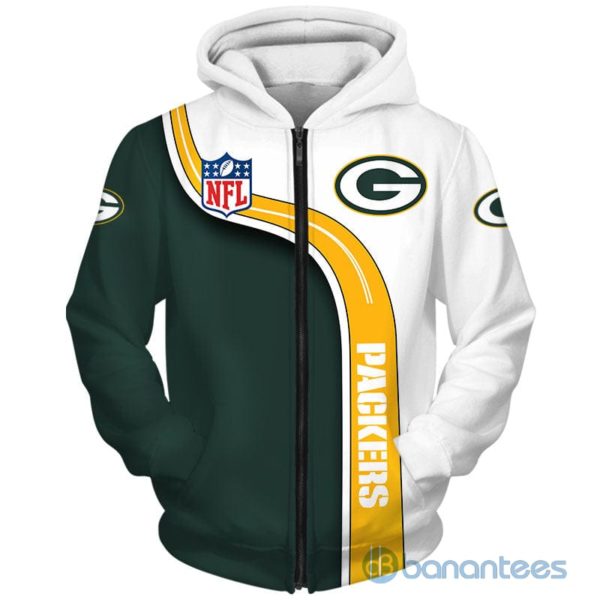 Green Bay Packers All Over Printed 3D Hoodie Zip Hoodie Product Photo