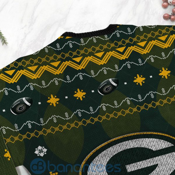Green Bay Packers American Football Black Ugly Christmas 3D Sweater Product Photo