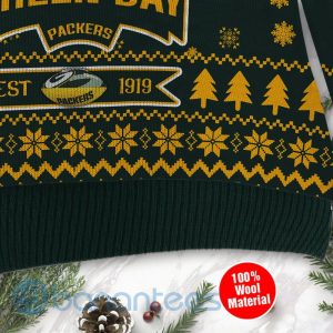 Green Bay Packers Cute Baby Yoda Grogu Ugly Christmas 3D Sweater Product Photo