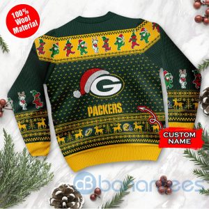 Green Bay Packers Grateful Dead SKull And Bears Custom Name Christmas 3D Sweater Product Photo