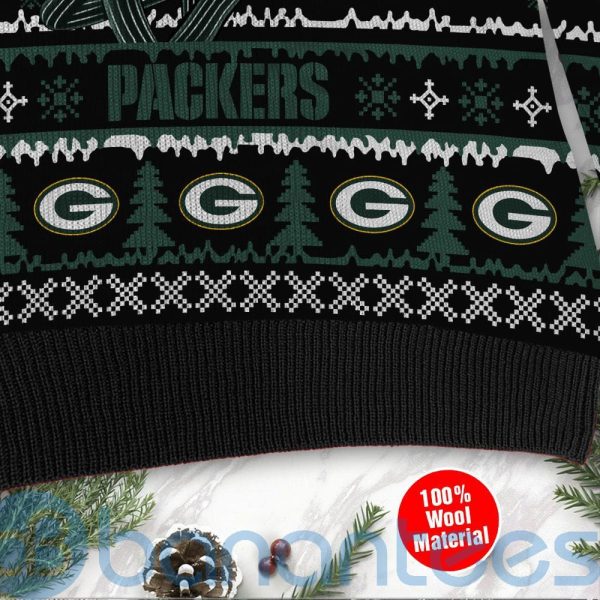 Green Bay Packers Jack Skellington Halloween Ugly Christmas 3D Sweater Product Photo