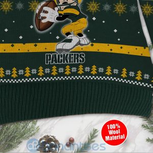 Green Bay Packers Mickey Mouse Funny Ugly Christmas 3D Sweater Product Photo