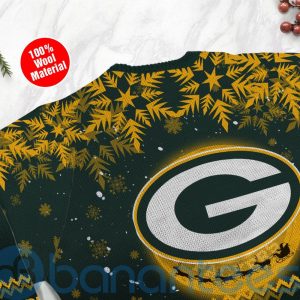Green Bay Packers Santa Claus In The Moon Ugly Christmas 3D Sweater Product Photo