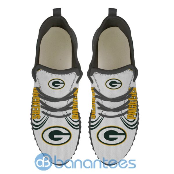 Green Bay Packers Sneakers Big Logo Black Raze Shoes Product Photo