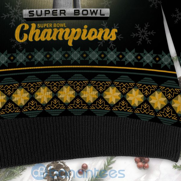 Green Bay Packers Super Bowl Champions Cup Ugly Christmas 3D Sweater Product Photo