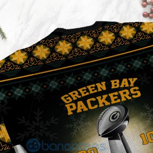Green Bay Packers Super Bowl Champions Cup Ugly Christmas 3D Sweater Product Photo