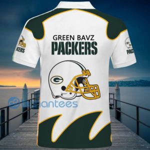 Green Bay Packers White Polo Shirt For Men Product Photo
