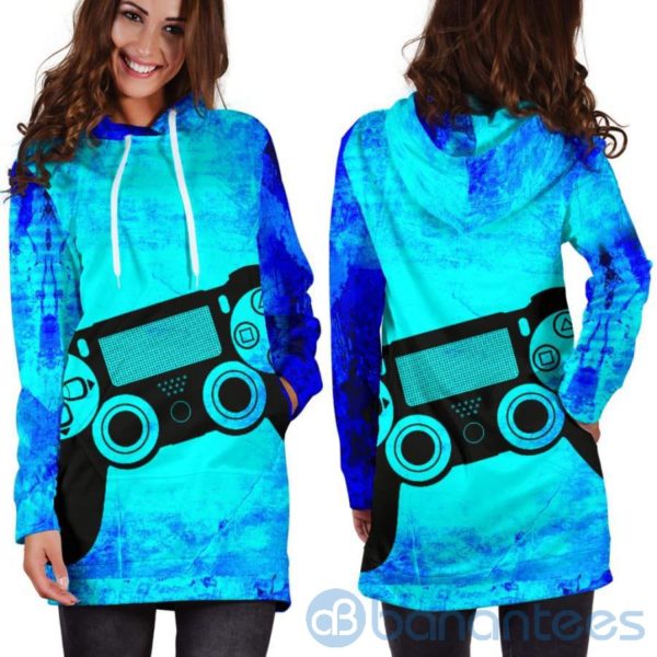 Grunge PS Controller Hoodie Dress For Women Product Photo