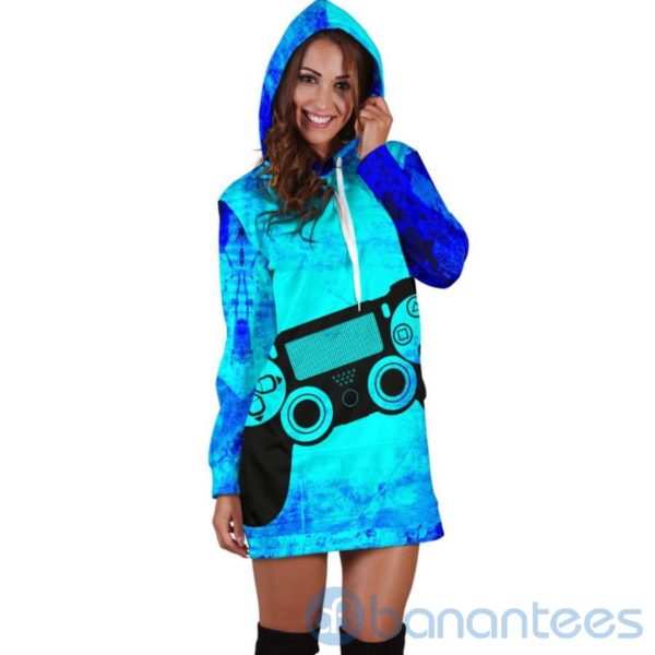 Grunge PS Controller Hoodie Dress For Women Product Photo