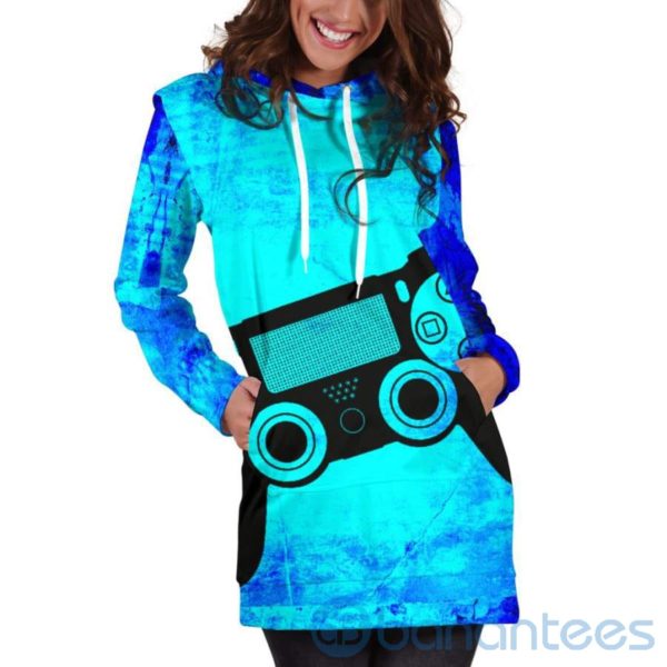 Grunge PS Controller Hoodie Dress For Women Product Photo
