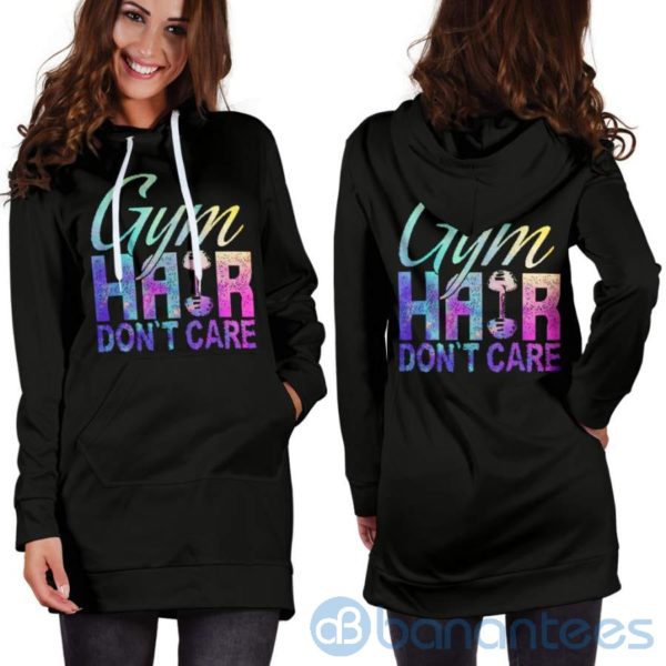 Gym Hair Don't Care Hoodie Dress For Women Product Photo