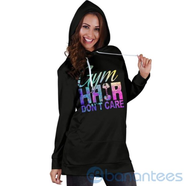 Gym Hair Don't Care Hoodie Dress For Women Product Photo